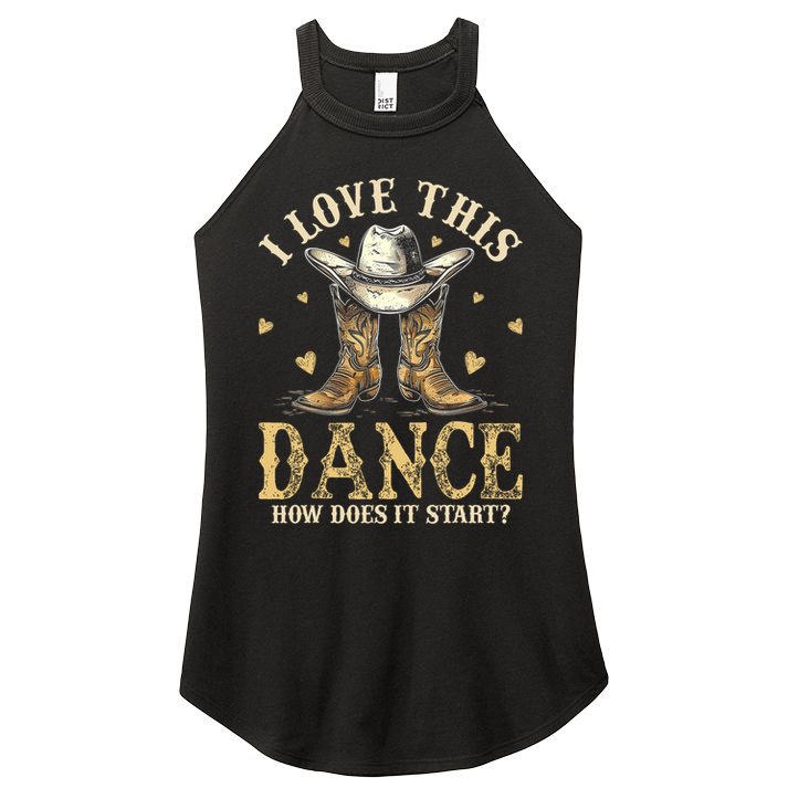How Does This Dance Start Line Dancer Country Women's Perfect Tri Rocker Tank