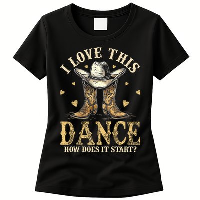How Does This Dance Start Line Dancer Country Womens T-Shirt