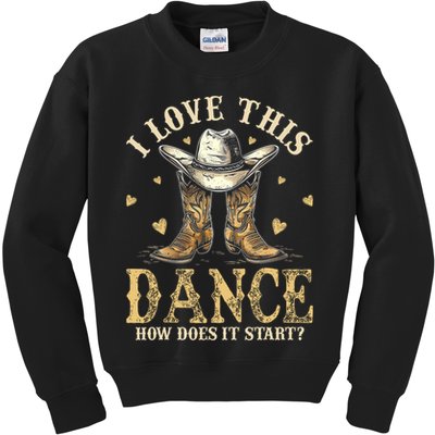 How Does This Dance Start Line Dancer Country Kids Sweatshirt