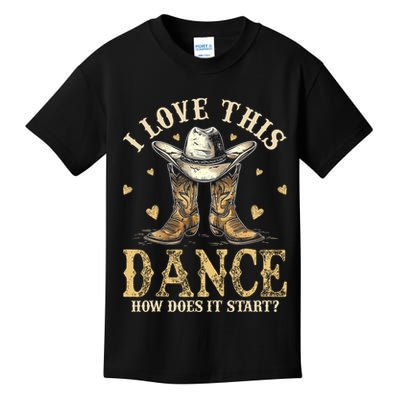 How Does This Dance Start Line Dancer Country Kids T-Shirt