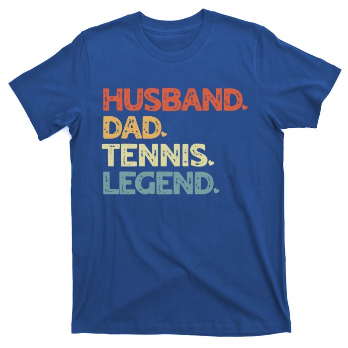 Husband Dad Tennis Legend Vintage Funny Tennis Father Gift T-Shirt