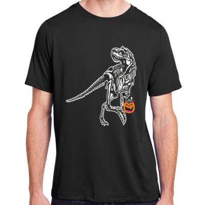 Halloween Dinosaur T Rex Skeleton Scary Gift Adult ChromaSoft Performance T-Shirt