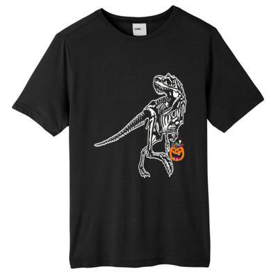 Halloween Dinosaur T Rex Skeleton Scary Gift Tall Fusion ChromaSoft Performance T-Shirt