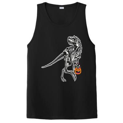 Halloween Dinosaur T Rex Skeleton Scary Gift PosiCharge Competitor Tank