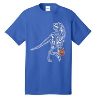 Halloween Dinosaur T Rex Skeleton Scary Gift Tall T-Shirt