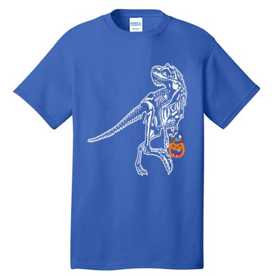 Halloween Dinosaur T Rex Skeleton Scary Gift Tall T-Shirt