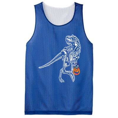 Halloween Dinosaur T Rex Skeleton Scary Gift Mesh Reversible Basketball Jersey Tank