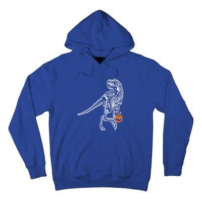 Halloween Dinosaur T Rex Skeleton Scary Gift Tall Hoodie