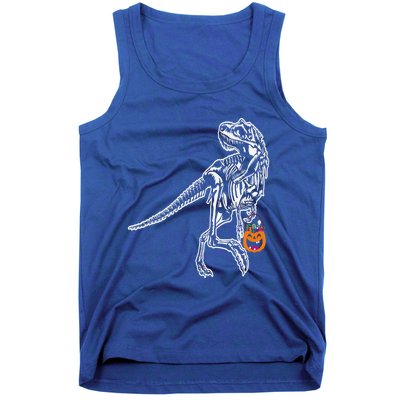 Halloween Dinosaur T Rex Skeleton Scary Gift Tank Top