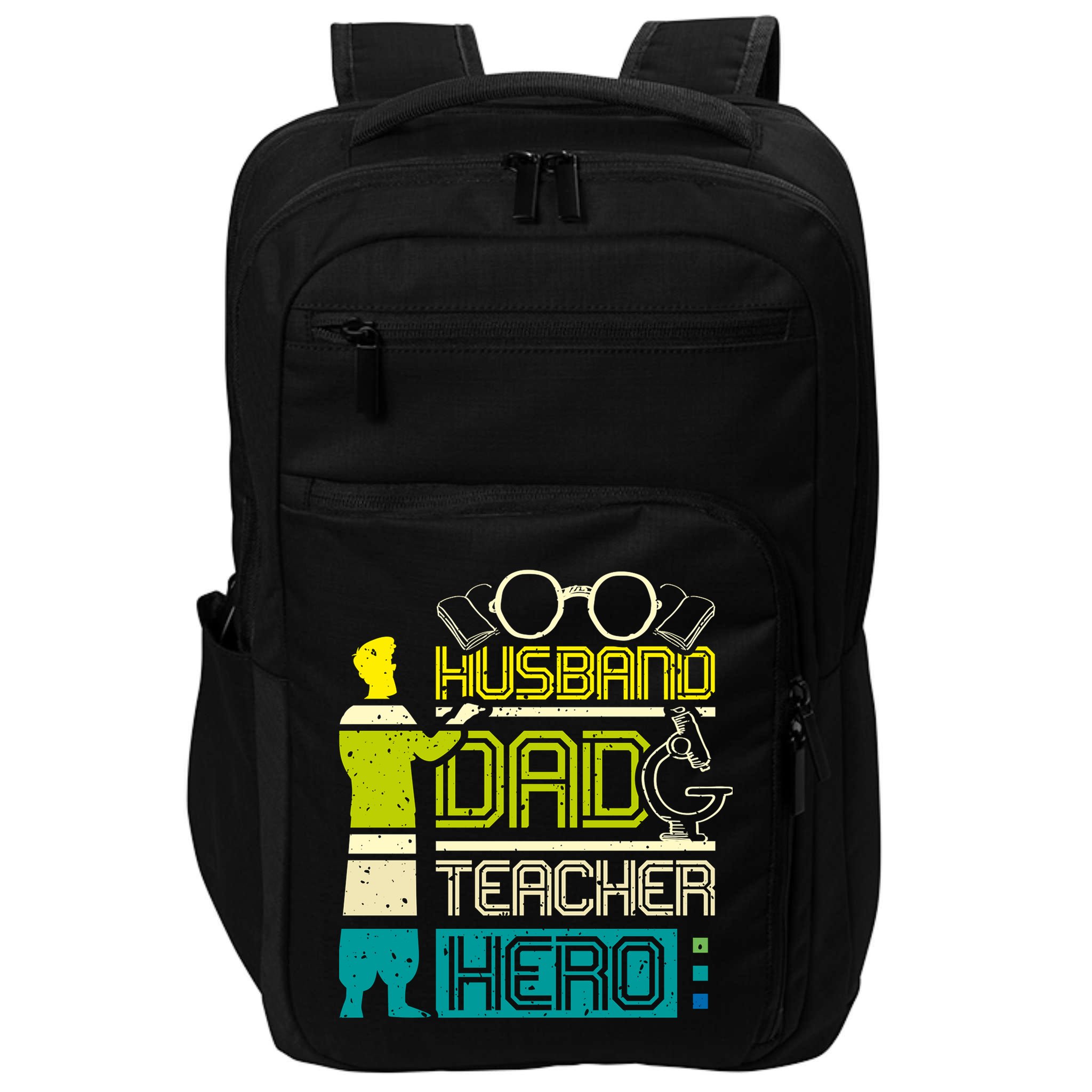 Husband Dad Teacher Hero Gift Father's Day Impact Tech Backpack