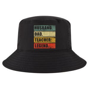 Husband Dad Teacher Legend Funny Fathers Day Teaching Cool Comfort Performance Bucket Hat