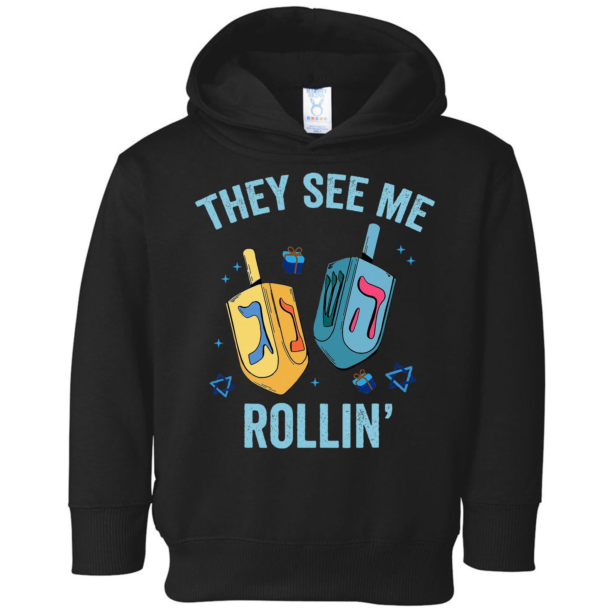 Hanukkah Dreidel They See Me Rolling Funny Jewish Festival  Toddler Hoodie