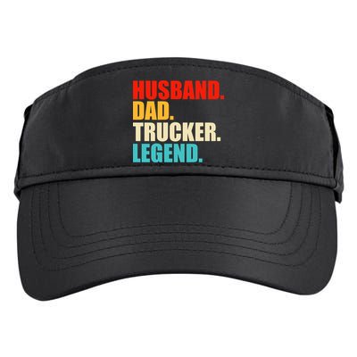 Husband Dad Trucker Legend Funny Truck Driver Trucking Adult Drive Performance Visor