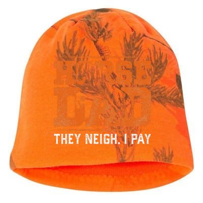 Horse Dad They Neigh I Pay Kati - Camo Knit Beanie