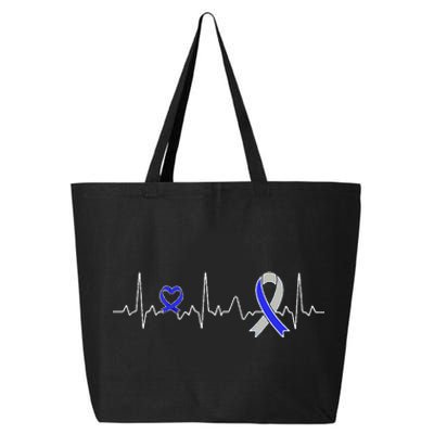 heartbeat diabetes type ribbon type 2 diabetes awareness 25L Jumbo Tote