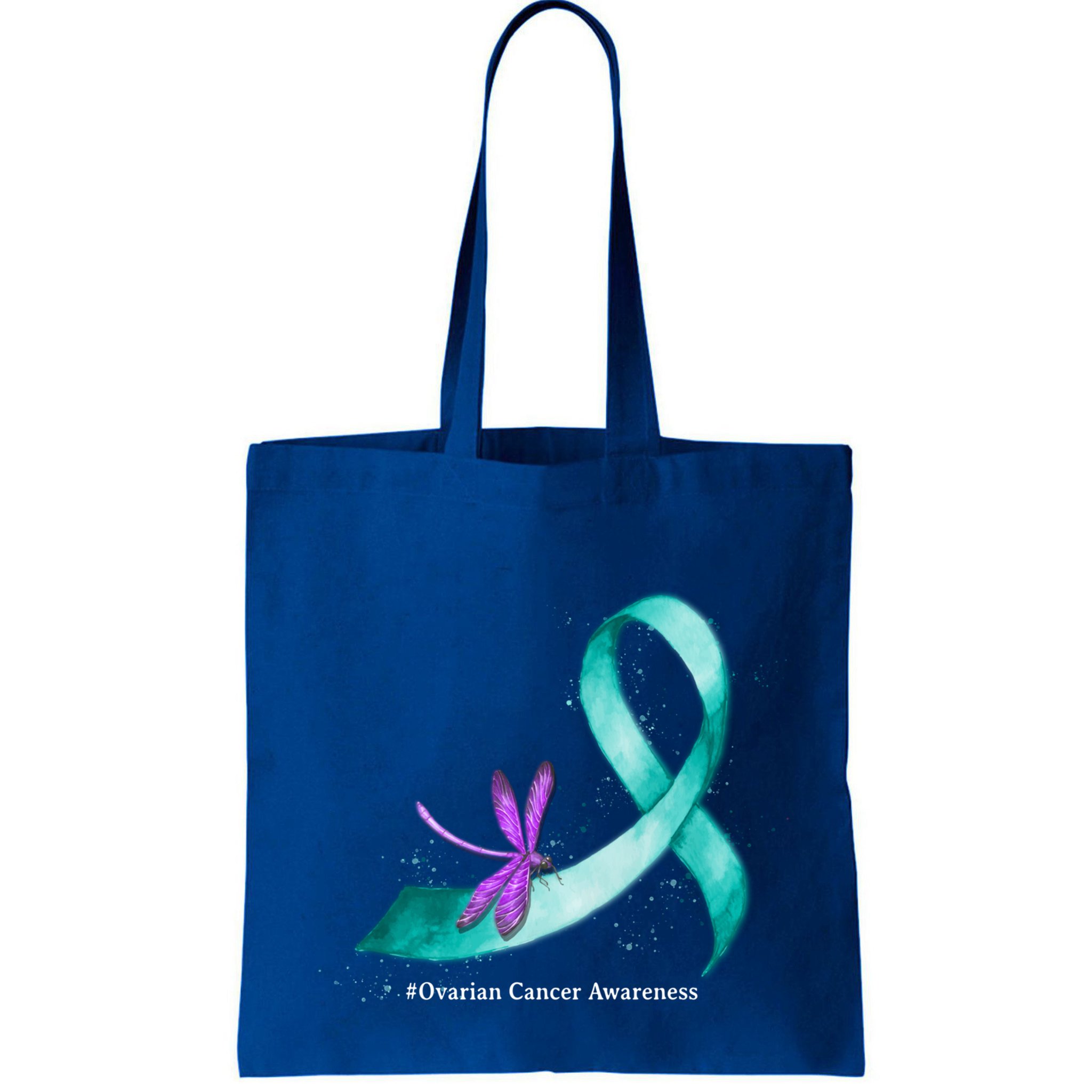 Hippie Dragonfly Teal Ribbon Ovarian Cancer Awareness Cute Gift Bag