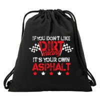 Hilarious Dirt Track Racing Pun Race Car Asphalt Joke Drawstring Bag