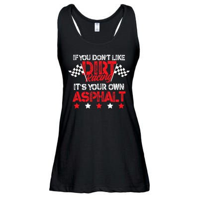 Hilarious Dirt Track Racing Pun Race Car Asphalt Joke Ladies Essential Flowy Tank