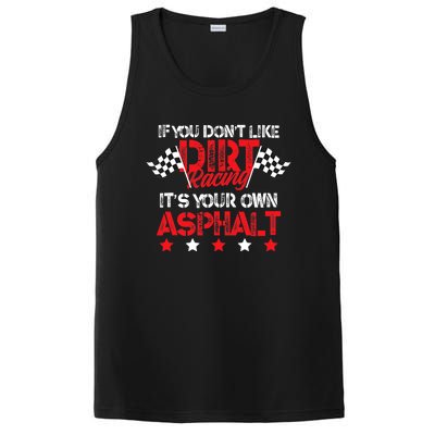 Hilarious Dirt Track Racing Pun Race Car Asphalt Joke PosiCharge Competitor Tank