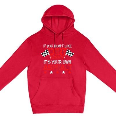 Hilarious Dirt Track Racing Pun Race Car Asphalt Joke Premium Pullover Hoodie