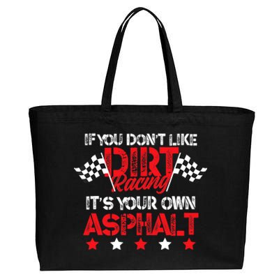 Hilarious Dirt Track Racing Pun Race Car Asphalt Joke Cotton Canvas Jumbo Tote