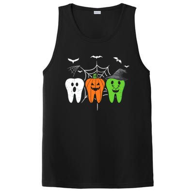 Halloween Dentist Teeth Ghost Pumpkin Witch Cute Dental Gift PosiCharge Competitor Tank