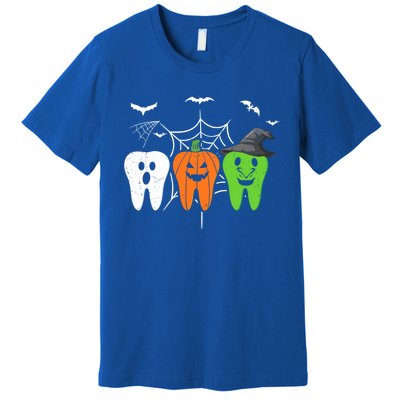 Halloween Dentist Teeth Ghost Pumpkin Witch Cute Dental Gift Premium T-Shirt