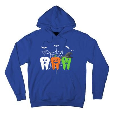 Halloween Dentist Teeth Ghost Pumpkin Witch Cute Dental Gift Tall Hoodie