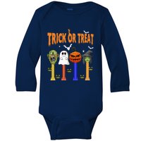 Halloween Dispensers Trick Or Treat Boo Pumpkin Witch Monster Baby Long Sleeve Bodysuit