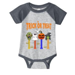 Halloween Dispensers Trick Or Treat Boo Pumpkin Witch Monster Infant Baby Jersey Bodysuit