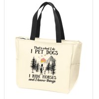 Horse Dog That's What I Do I Pet Dog I Ride Horse Xmas  Zip Tote Bag