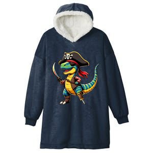 Halloween Dinosaur Trex Pirate Hooded Wearable Blanket