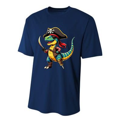 Halloween Dinosaur Trex Pirate Performance Sprint T-Shirt