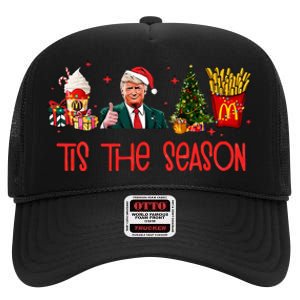 Humorous Donald Trump Tis The Season Trump Christmas High Crown Mesh Back Trucker Hat