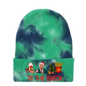 Humorous Donald Trump Tis The Season Trump Christmas Tie Dye 12in Knit Beanie