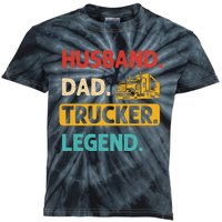 Husband Dad Trucker Legend Funny Trucker Kids Tie-Dye T-Shirt