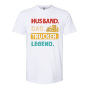 Husband Dad Trucker Legend Funny Trucker Softstyle CVC T-Shirt