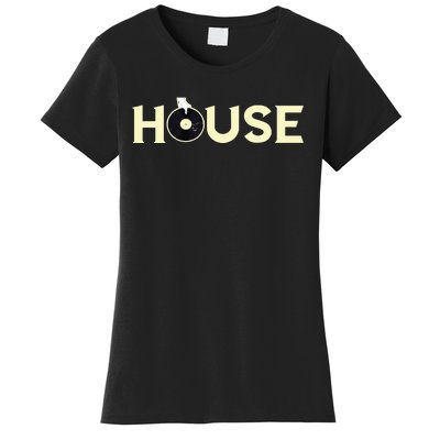 House DJ Turntable Techno EDM Dance Music Discjockey Women's T-Shirt