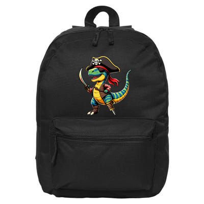 Halloween Dinosaur Trex Pirate 16 in Basic Backpack