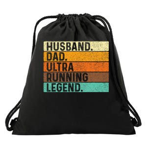 Husband Dad Ultra Running Ultramarathon Mountain Runner Drawstring Bag