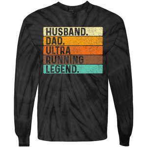 Husband Dad Ultra Running Ultramarathon Mountain Runner Tie-Dye Long Sleeve Shirt