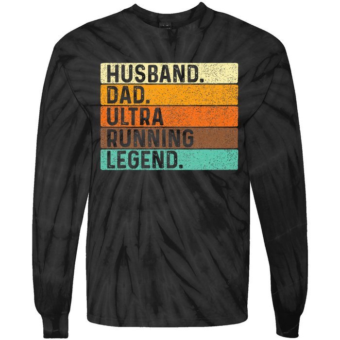 Husband Dad Ultra Running Ultramarathon Mountain Runner Tie-Dye Long Sleeve Shirt