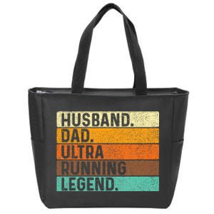 Husband Dad Ultra Running Ultramarathon Mountain Runner Zip Tote Bag