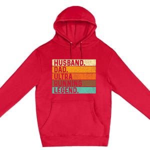 Husband Dad Ultra Running Ultramarathon Mountain Runner Premium Pullover Hoodie