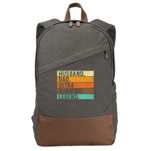 Husband Dad Ultra Running Ultramarathon Mountain Runner Cotton Canvas Backpack