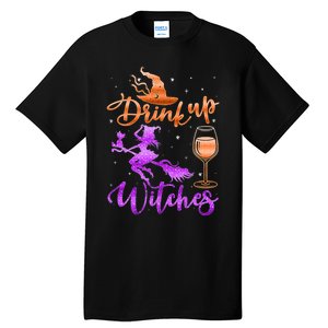 Halloween Drink Up Witches Costumes Wine Lovers Hallowine Tall T-Shirt