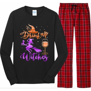 Halloween Drink Up Witches Costumes Wine Lovers Hallowine Long Sleeve Pajama Set