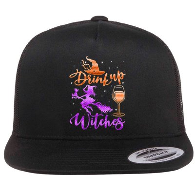 Halloween Drink Up Witches Costumes Wine Lovers Hallowine Flatbill Hat
