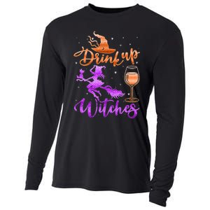 Halloween Drink Up Witches Costumes Wine Lovers Hallowine Cooling Performance Long Sleeve Crew