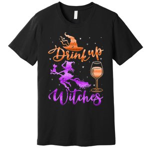 Halloween Drink Up Witches Costumes Wine Lovers Hallowine Premium T-Shirt